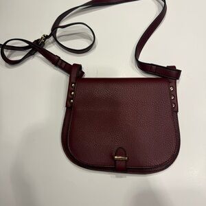 Nico & Olive Maroon Crossbody Bag purse leather Classic